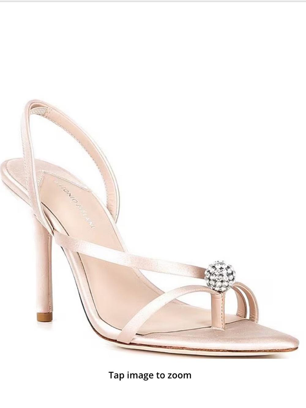 New w/ tags gorgeous Antonio Melani dusk sand Ames Two Satin Ornamented sandal